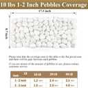 FANTIAN 40 lbs White Stones for Garden, 1-2 Inch Decorative Polished White River Rocks for Plants Landscaping Vase Aquarium and Backyard Rocks