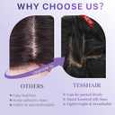 Human Hair Topper for Women No Bangs, 100% Remy Toppers Hair Pieces for Women, No Tangle & Smooth, 10 Inch #01 Jet Black