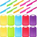 Yinkin 20 Pcs Kids Plastic Knife Set with Cutting Board Toddler Knife Tools, Including 10 Child Safe Knife 10 Chopping Board Kids Cooking Utensils for Cooking Club, Preschool