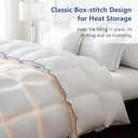 DOWNCOOL Feather Down Fiber Comforter California King Size, 100% Cotton Ultra Soft Fluffy Duvet Insert, All Season Luxurious Hotel Bed Comforter with Corner Tabs, White 104"x96"