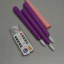 Yunsheng Flameless Advent Candles - Purple and Pink, 8 Inch Battery Operated LED Taper Candles with Remote Timer, 3D Wick Warm White Flicker Flame for Christmas Rituals and Wreath, Set of 4