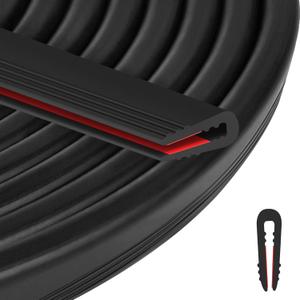 ToLanbbt Rubber Edge Trim U Channel - 1/16" Self Adhesive Sheet Metal Edge Guard Protector, EPDM Seal Strip for Car Doors, Steel Plates, Glass, Hatches, Table Corners, Fit 1/16"(1.6mm), 20Ft, Black