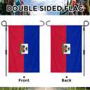 Haiti Garden Flag 12x18 Inch Double-Sided Vivid Color Haiti Flag Indoor and Outdoor Decor for Yards, Lawns, Streets, Parade, Celebration Activities