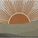 Boho Front Door Mat Outdoor Entrance - Boho Sun Mountain Door Mat, Indoor Door Mats for Entryway, Mid Century Modern Decor Door Mats, Bohos Welcome Mat, Bohos Home Decor, 17x30 Inch