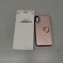 Folosu Compatible with iPhone XR Case Wallet with Card Holder, 360Rotation Finger Ring Holder Kickstand Protective RFID Blocking PU Leather Double Buttons Flip Shockproof Cover 6.1 Inch Rose Gold