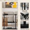 Extra Wide Dog Gates for Doorways 52.76"-62.2" Extra Wide Dog Gate with Door,Baby Gate with Pet Door Pressure Mounted Pet Gate (52.76"-62.20"/134-158cm)