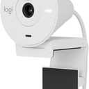 Logitech Brio 300 Full HD Webcam with Privacy Shutter, Noise Reduction Microphone, USB-C, certified for Zoom, Microsoft Teams, Google Meet, Auto Light Correction - Off White