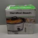 Hamilton Beach 6-Quart Slow Cooker with 3 Cooking Settings, Dishwasher-Safe Stoneware Crock & Glass Lid, Silver (33665G)