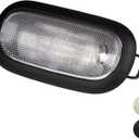 TQPONLY Car Roof Light Interior Dome Lamp Assembly | Compatible with Dodge Ram Jeep Accessories Parts | Replaces 5JG58TX7AD Inside Overhead Console Reading Light with Manual Control (Black)