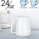 24 OZ Large Coffee Mug, Nice Ceramic Boss Tea Cup with Big Handle for Dad Men Women, Unique Style For Any Kitchen, White