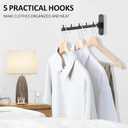 Mooche Swing Clothes Hanger Rack, Garment Racks Folding Clothes Bar Wall Mounted, 180Rotation Laundry Drying Rack 304 Stainless Steel Space Saving for Laundry Room Bedroom Balcony, 9.45" Long