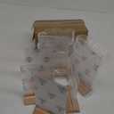 Acrylic Sign Holder 4 x 6 - Wedding Table Number Holder with Wood Base, Double Sided Picture Frames, 6Pack Clear Table Menu Display Stand for Centerpiece,Decoration,Party,Restaurants Office Store