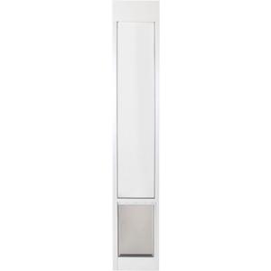 PetSafe Doggy Door for Sliding Glass Doors, Adjustable Height 75 7/8" to 81", No-Cut DIY Install, Aluminum Panel, Ideal for Renters, for Large Dogs Up to 130 lb, (White, Large-Tall)