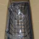 2 Pack Large Grid Wall Baskets with S-Hook - Gridwall Accessories Set Black Metal Hanging Shelf Basket Bins Organizer - Modular Storage Holders for Photo Display Panel Shelving Caddy for Garage