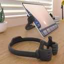 Honsky Adjustable Tablet Stand, Portable Phone Holder for Desk Bed - Multi-Angle Drawing Stand Compatible with All Tablets (Black) (for 7.9" to 12.9")