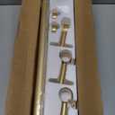 YaFex Heavy Duty Curtain Rods 32-120 Inch, 1 Inch Adjustable Gold Curtain Rod for Windows, Long Window Treatment Rods with Aluminium Finials, Easy Installation