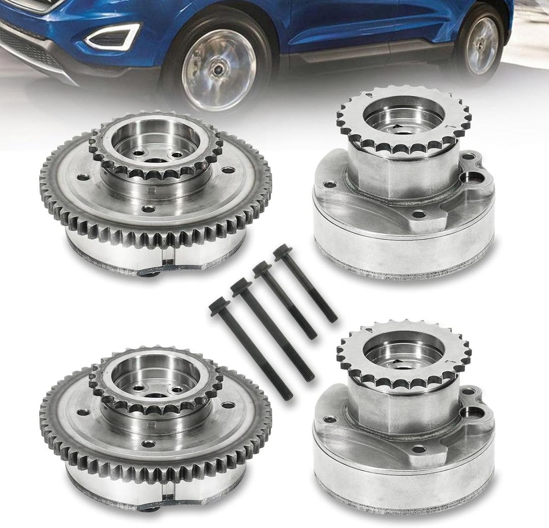 3.5L 3.7L EcoBoost Cam Phaser VVT Sprocket Timing Camshaft Sprocket Gear Fit for Ford F150 / Explorer/Expedition, for Lincoln MKX/Mark, Replace AT4Z6C525B Intake & Exhaust VVT Timing Cam Phasers