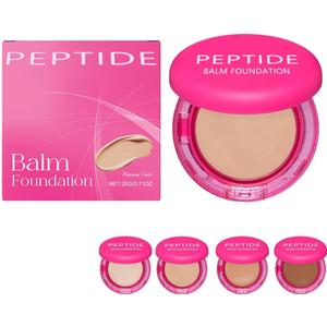 Peptide Bouncees Foundation for Mature Skin, Balm Foundation,Hydrating Age-Defying Makeup, All Skin Types (Natural, #)