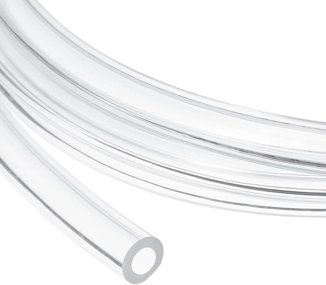 uxcell Clear PVC Tubing, 8mm ID x 14.14mm OD - 6ft PVC Tube Lightweight Vinyl Hose, Transparent Flexible Plastic Water Tubing for Air Oil Water Transfer Aquarium Irrigation