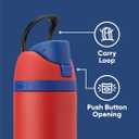 Owala Marvel FreeSip Insulated Stainless Steel Water Bottle with Straw for Sports and Travel, BPA-Free Sports Water Bottle, 24 oz, Spiderman