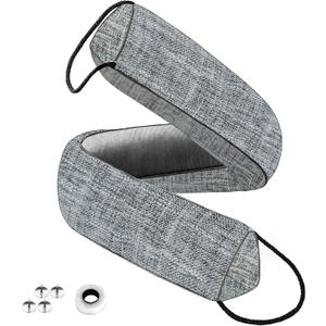 QUOLIX Triangle Under-Door Draft Stopper, 32" Noise Blocker, Weighted Weather Stripping, Gray Cotton & Polyester, Multi-Function Noise & Light Blocker,Gray