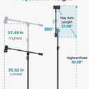 InnoGear Mic Stand, Max Height 82.28" Microphone Stand Floor Detachable Boom Mic Arm Stands with Weighted Base for Blue Yeti HyperX QuadCast Shure SM58 Samson Q2U Fifine K669B Singing Stage