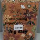 Washable Doormat, Floral Rug, Non-Slip Small Rug for Entrance,2'x 3',Orange