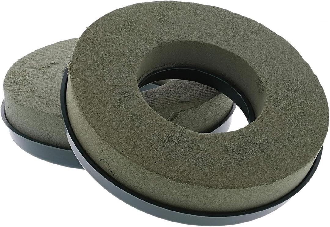 Bright Creations Floral Foam Ring for Fresh Flower Arrangements (8 in, 2-Pack)