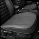 Mandark 2PCS Car Seat Cover, Bottom Full Wrapped Vehicle Front Seat Protector, Anti-Slip Breathable Leather Automotive Seat Cushion Pad Accessories, Universal for Sedan SUV Truck (Grey)