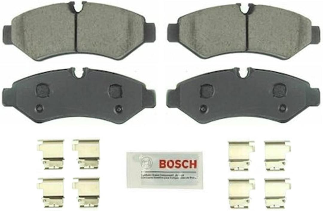BOSCH BE2201H Blue Semi-Metallic Disc Brake Pad Set With Hardware - Compatible With Select Freightliner Sprinter 1500, Sprinter 2500; Mercedes-Benz Sprinter 1500, Sprinter 2500; REAR
