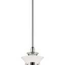 Kichler Laria 1-Light Pendant, Updated Traditional Light, Sloped Ceiling Compatible, for Kitchen with Opal Glass in Polished Nickel (19.75" x 16"), 52775PN