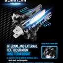 BEAMTECH H7 Light Bulb, No Adapter Need High Speed Fan 6500K Xenon White H7 Bulbs or Fog Lights Pack of 2