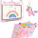 VOFUOE for Samsung Galaxy Tab A9 Plus Case for Kids Girls for Galaxy Tab A9+ Cases with Screen Protector Dolls Shoulder Strap Stand Soft Silicone Tablet Cover for Galaxy Tab A9 Plus 11 Inch 2023-Pink