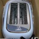 Toaster 2 Slice Retro Stainless Steel with 1.5 Extra Wide Slots Bagel, Defrost, Reheat, Cancel Functions, 6 Bread Shade Settings, Removable Crumb Tray, Blue