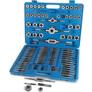 Only 106 PCS Metric Tap and Die Set, M2-M18 Rethreading Kit for Making Screw Threads for Cutting External and Internal Thread Threading with Storage Case