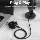ZealSound USB Microphone Adapter 3-in-1 Audio-Only Plug & Play Mic Adapter with USB-C, Lightning & USB for iPhone/Android/PC, Stable Signal for Streaming, Recording & Podcasting
