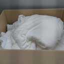 WONGS BEDDING White Comforter Set King,7 Pieces Ruffle Comforter Set with Sheets,Textured Bed in a Bag for King Bed 104"90"