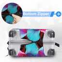 FOREVER QUEEN Colorful Flower Luggage Cover Suitcase Protector Suitcase Cover Anti-Scratch,Stretchable Bag Cover Washable Durable Polyester