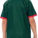 Soccer Jersey Kids #10 National Team Boys&Girls Soccer Shorts Youth Football Practice Jersey/Shirt Set Gift for Soccer Fans (6 Years, Drack-green)