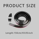 Car Rear Spoiler Roof Lip Kit, Carbon Fiber 3D Rubber Trunk Spoiler Trim Strip, Car Rear Spoiler Kit, Auto Exterior Accessories Punch-Free Installation for Most Cars