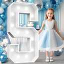 Ledido 4FT Marquee Light Up Letters S, Easy to Assemble Cool White Marquee Letters 4 Feet Tall for Indoor & Outdoor Events, Large Lighted Letter for Birthday Graduation Baby Shower Party Decorations