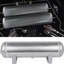 4 Gallon (15 Liter)5 Ports compressed air storage tank air ride receiver tank for Air Ride Suspension Car Train Truck Horn Silver