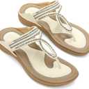 UBFEN Womens Slides Walking Sandals Comfortable Platform Slip On Dressy Summer (7.5)