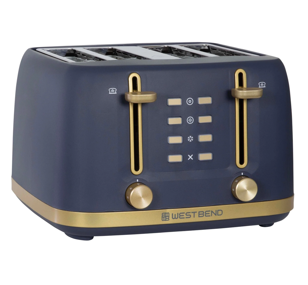 West Bend Timeless 4-Slice Toaster, Dark Blue Gold