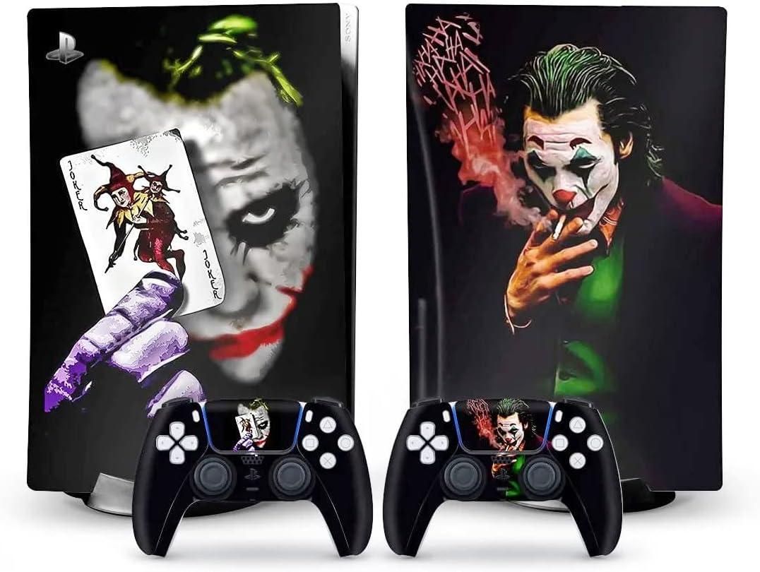Toxxos Skin Compatible with PS5 - Disc Edition Console and Controller Accessories Cover Skins Controller Skin Gift Skins for Console Full Set Skin Black