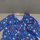 American Flag Womens 2025 Dress Lotus-Leaf Sleeve Dress Novelty Party Dress Fall Dresses, M, Blue