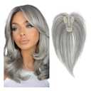 Bangs Hair Clip in Bangs Fringe with Temples Hairpieces for Women Hair Bangs Extension for Daily Wear (Gray)