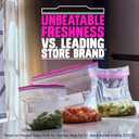 Ziploc Gallon Food Storage Bags, Stay Open Design with Stand-Up Bottom, Easy to Fill, 81 Count