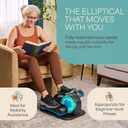 Lifepro AutoGlide Under Desk Elliptical Exercise Machine Quiet Elliptical Machine for Home or Office Portable Leg Exerciser While Sitting Seated Pedal Exerciser for Seniors & Adults