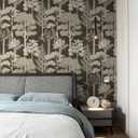 Safiyya Peel and Stick Wallpaper Forest Contact Paper 17.3" x 393" Vintage Tree Wall Paper Renter Friendly Self Adhesive Removable Wallpaper for Bathroom Vinyl Brown